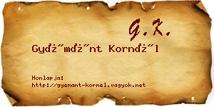 Gyémánt Kornél névjegykártya