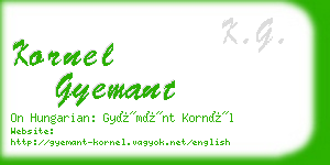 kornel gyemant business card